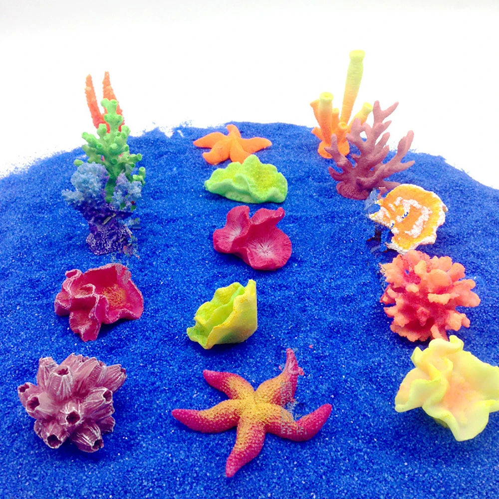 Artificial De Coral, Estrela Do Mar De Corais Árvore Aquário Ornamento De Resina Colorida Tanque De Peixes Decoração Paisagem Ornamento