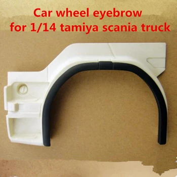 Tamiya scania truck atualização acessórios decorativos roda de carro sobrancelha para tamiya 1/14 rc scania R470 R620 56323 reboque do trator