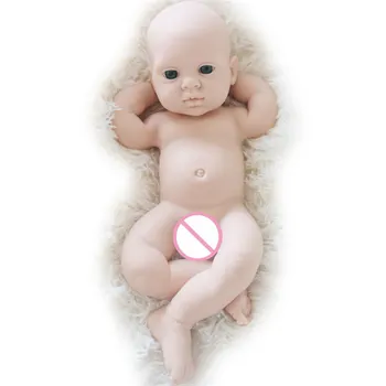 Últimas Menino Renascer Boneca kit 16inch que Macio Completo Silicone Sólido Reborn dolls Kit DIY Pintada Bebê Recém-nascido Boneca Kits