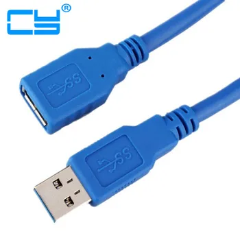 2015 mais Recentes USB3.0 Um Macho Para Fêmea do Cabo de Extensão de 1m USB 3.0 M/F Extensão de Transferência de Dados de Sincronização Super Cabo de Velocidade 5Gbps Azul