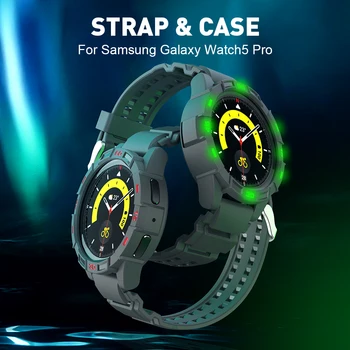 Assista Case para Samsung Galaxy Assista 5 Pro 45mm Carregador de TPU Correia de Banda de Esporte Pulseira Bracelete para Relógio de 5 pro Protetor de Tela