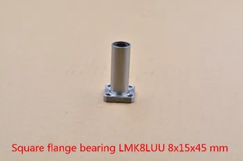 8mmx15mmx45mm LMK8LUU flange quadrado longo linear rolamentos de esferas de 8mm haste redonda do eixo cnc 1pcs