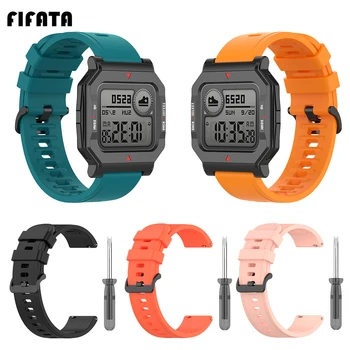 FIFATA Silicone Macio Correia de Relógio Para Xiaomi Huami Amazfit Neo Smart Watch Substituição Pulseira Para Amazfit Neo Faixa de Relógio