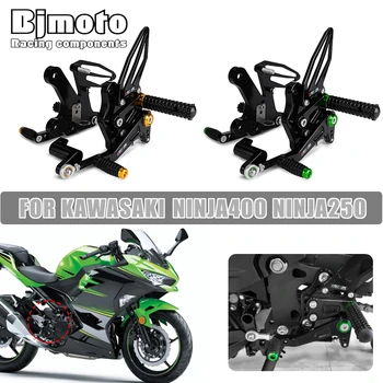 BJMOTO Motocicleta CNC Traseira Define Rearset apoio para os Pés Descanso para os Pés de Pinos Para Kawasaki Ninja 400 Ninja400 Ninja 250 Ninja250 2018 e 2019