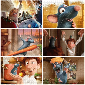 Disney Filme Ratatouille Quebra-cabeça 300/500/1000 PCS Arte de Quebra-Cabeças Educationla Brinquedos Para Adultos, Família, Jogos de Decoração de Casa de Presente