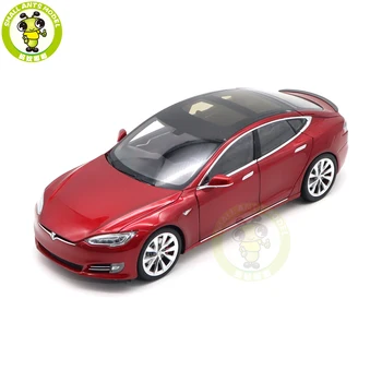 1/18 TeslaModel Modelo S P100D Fundido Modelo de Brinquedos Carro de Meninos Meninas rapazes raparigas Presentes