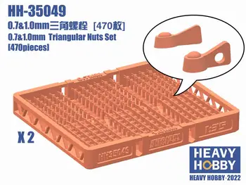Pesado hobby HH-35049 0.7&1,1 mm Triangular Porcas do Conjunto B (470 peças)