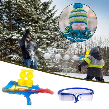 Lançador Rodada De Bolas De Neve, Jogando Neve Ferramentas Bola De Neve Maker Molde Com Alça Presente Perfeito Para Crianças Bola De Neve De Lançamento Do Brinquedo