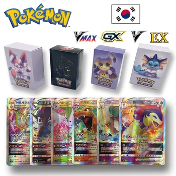 2022 Pokemon Novos Periféricos Versão coreana V Vstar VMAX GX Jogo de Cartão de Laser Crianças de Batalha do Jogo Coleção Gift Card