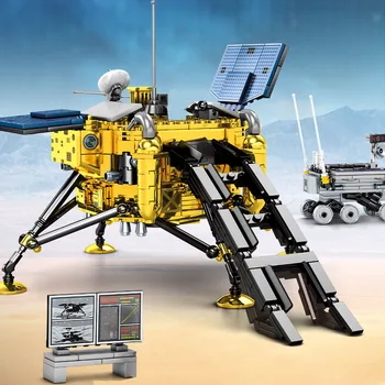 Mailackers Cidade Foguete Espacial Lunar Lander Nave Espacial Carro Figuras De Ação Nave De Construção Do Modelo Blocsk De Brinquedos Para As Crianças Presentes