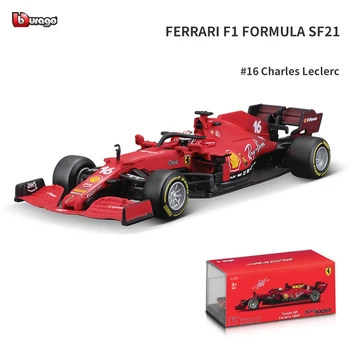 Bburago 1:43 2021 Ferrari F1 Fórmula SF21 #55 #16 da Liga de Brinquedo Modelo de Carro de Carlos Sainz e Charles Leclerc, da Red Bull Racing
