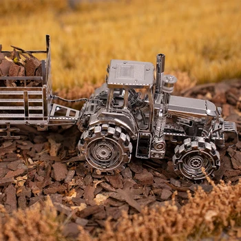 A arte de Modelo de MU 3D Metal Quebra de máquinas Agrícolas, Trator Modelo de kits DIY de Corte a Laser Montar Quebra de Brinquedo PRESENTE Para Crianças