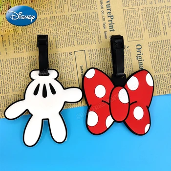 Mickey de Disney do Rato de Viagem Etiqueta de Bagagem Bonito dos desenhos animados do Minnie do Mala IDENTIFICAÇÃO do Endereço do Titular de Bagagem de Embarque Marcas de Portáteis Rótulo de Presentes