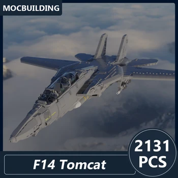 F14 Tomcat Aeronave Mini Modelo em Escala Moc Blocos de Construção DIY Montado Tijolos Criativo Especialista vídeo da Série de Brinquedos Presentes 2131PCS