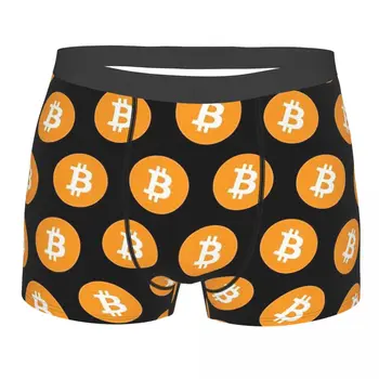 Bitcoin BTC Mineração Bits Moeda Muito Bitcoin Leggings Cuecas Homme Calcinha de Homens de Cueca Sexy Shorts Boxer Briefs