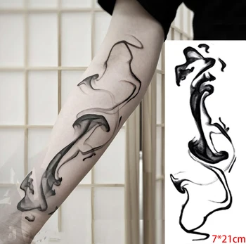 Impermeável da Etiqueta Temporária Tatuagem de Água e Tinta Chinesa Design Preto Falso Tatto Flash Tatoo no Braço da Mão de Arte no Corpo, para as Mulheres, Homens