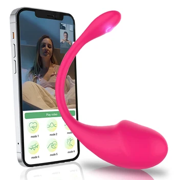 APP Vibrador Bluetooth de Longa Distância de Controle Remoto do sexo Feminino Ovo Vibratório Ponto G Calcinha Clítoris Adultos Bens Brinquedo do Sexo para Mulheres