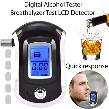 Profissional Digital Verificador Do Álcool Da Respiração Do Bafômetro Respiração Do Álcool Testador De Álcool Detector Dropshipping