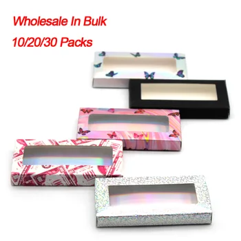 Wholesale10/30/50 Pcs Novas de Design de Unhas Caixas Para Armazenar a Sua Manicure Multicolor Caixa de Papel Cílios DIY Flash Embalagem Maquiagem Ferramenta
