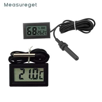 Ímã de plástico Digital Mini Termômetro Higrômetro Com Display LCD