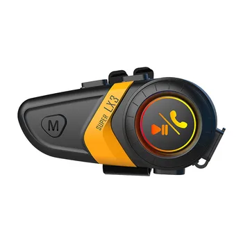 Capacete de motociclista BT5.0 Fone de ouvido sem Fio Equitação Intercom Kit de Redução de Ruído do Fone de ouvido à prova d'água para Mãos-Livres Estéreo de Música