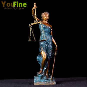 Senhora de Justiça de Bronze Escultura grega Deusa Romana da Justiça, Escultura de Bronze Mitologia Estátua Para a Home do Hotel Decoração Artesanato