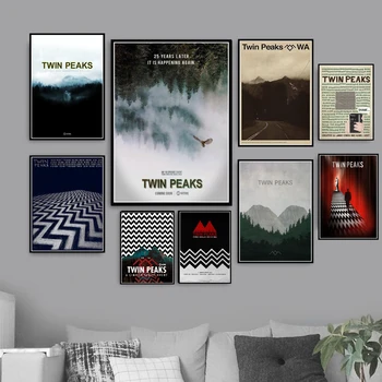 Twin Peaks Série de TV Mostra Clássico Filme de Anime Cartaz E Imprime na Tela de Pintura, Arte de Parede, Fotos de Decoração de Casa de quadro cuadros
